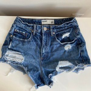 Ripped Denim Shorts Garage